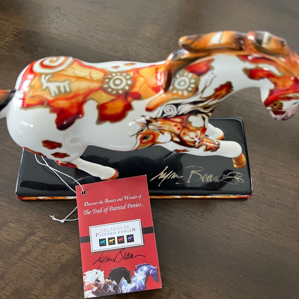 The Trail of Painted Ponies - Petroglyph Pony Signed by the Artist Lynn Bean